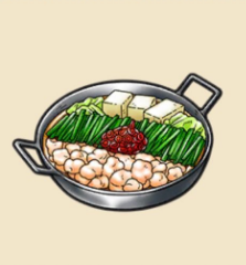 もつ鍋:福岡県のおみやげ もつを煮込んだ鍋。大量のニラと唐辛子がやみつきになる。