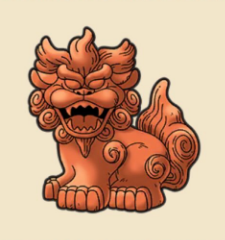シーサーの置物:沖縄県のおみやげ シーサーは獅子を沖縄語で発音したもので魔除けの役割を果たす。