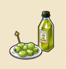 オリーブ:香川県のおみやげ オリーブオイルが有名だがカクテルのマティーニに添えたりもする。