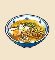 みそラーメン:北海道のおみやげ 濃厚なみそラーメン スープが絡んだ麺は絶品である。