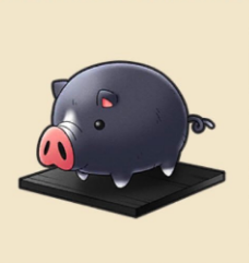 黒豚の置物:鹿児島県のおみやげ 生産から出荷まで こだわりの飼育方法でブランド豚と呼ばれる。